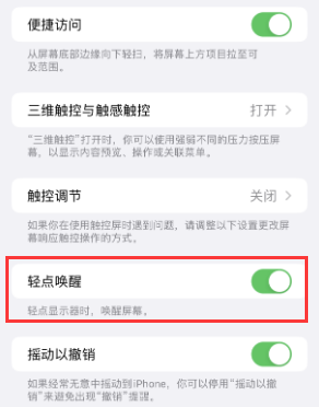 潍坊苹果授权维修站分享iPhone轻点无法唤醒怎么办